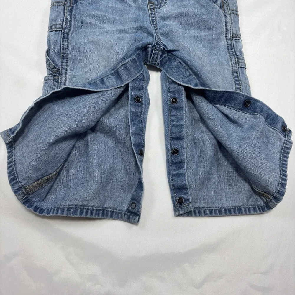 Vintage OshKosh B'Gosh Overalls Vestbak Denim Co Logo Size 18m Snap Legs EUC